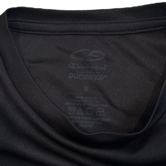 Champion Men's Duo Dry Shirt Power Core Athletic Black Small Long Sleeve Shirt - Picture 3 of 5